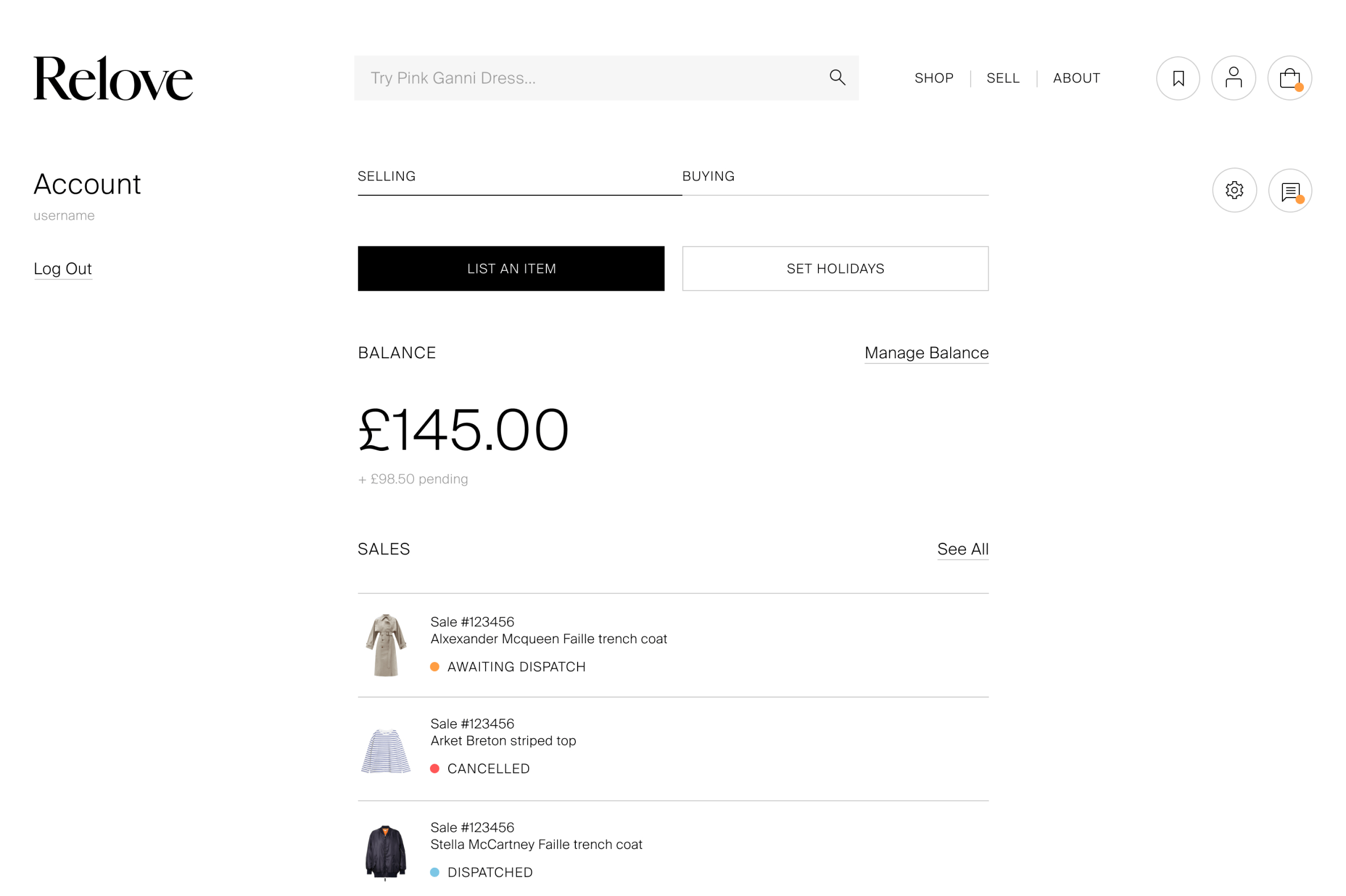 List Screen