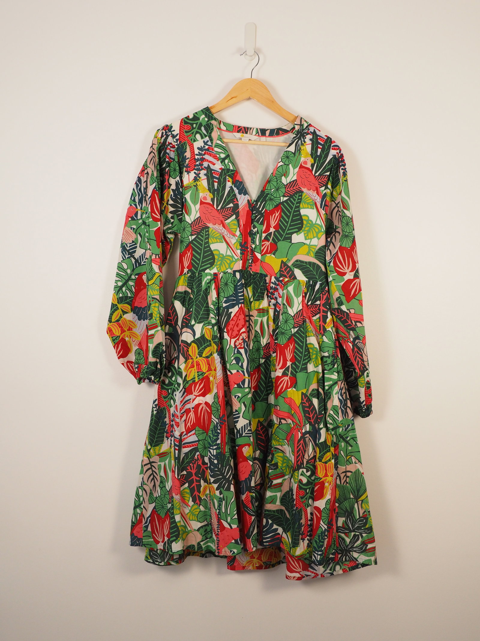 boden amelia cotton maxi dress Boden Amelia Maxi Dress Womens 8 Multicolor Paisley Cotton V Neck 3/4  Sleeve